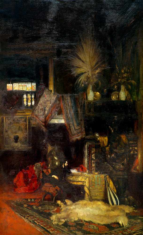 Hans Makart in seinem Atelier von Eduard Charlemont