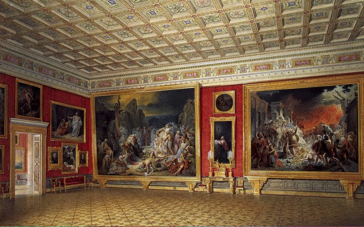 Die Halle der russischen Malerei in der Eremitage in St. Petersburg von Eduard Hau