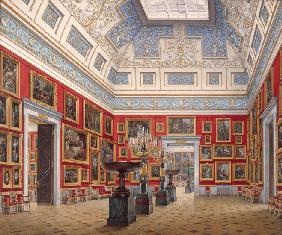 Die Interieurs der Kleine Eremitage. Saal der flämischen Malerei 1854