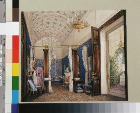 Die Interieurs des Winterpalastes. Das Ankleidezimmer der Kaiserin Alexandra Fjodorowna 1871