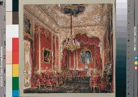 Die Interieurs des Winterpalastes. Boudoir der Zarin Maria Alexandrowna 1861
