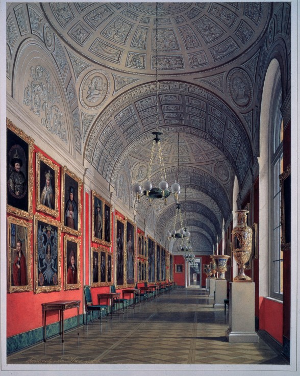 Kleine Eremitage. Die Romanows Galerie (Nordseite) von Eduard Hau