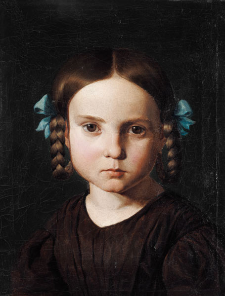 Bildnis der Karoline von Steinle als Kind. von Eduard Jakob von Steinle