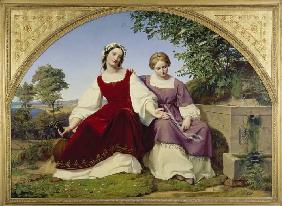 Die zwei Mädchen am Brunnen 1833