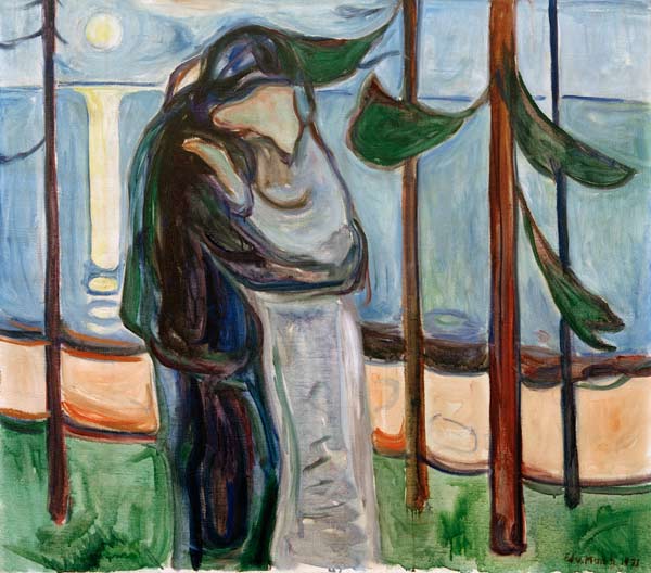 Kuss am Strand von Edvard Munch