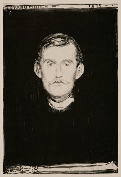 Selbstbildnis (mit Knochenarm) von Edvard Munch
