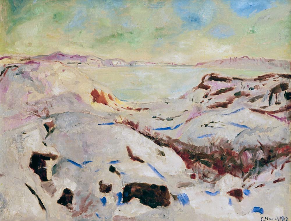 Winter in Kragerö (Winter an der Küste) von Edvard Munch