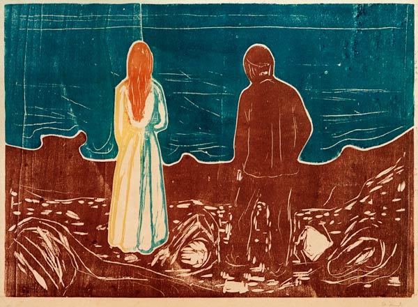 Zwei Menschen (Die Einsamen) von Edvard Munch