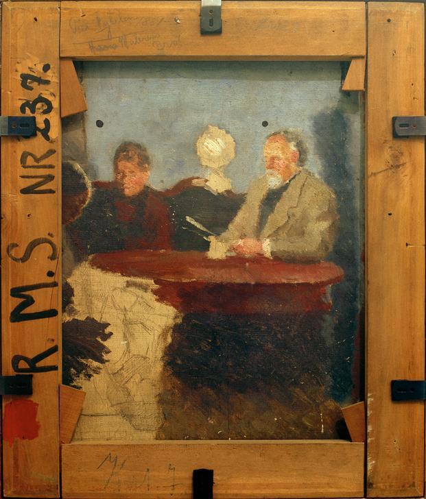 Christian Munch am Wohnzimmertisch von Edvard Munch