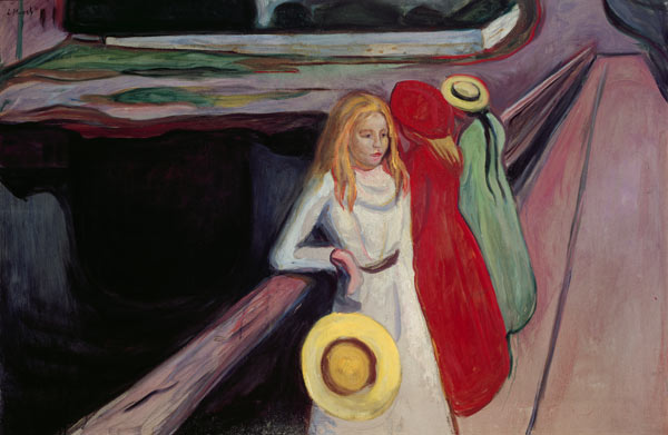 Mädchen auf der Brücke von Edvard Munch