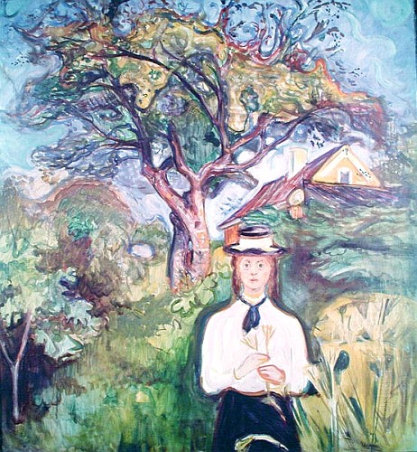 Girl under Apple Tree von Edvard Munch