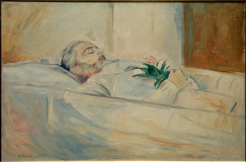 John Hazeland auf dem Leichenbett von Edvard Munch