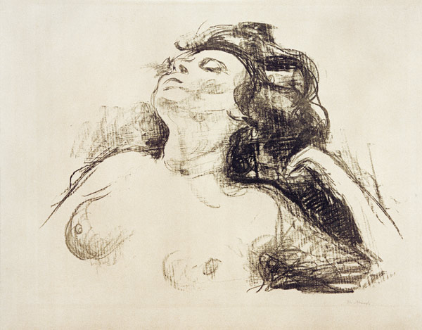 Liegender Halbakt II von Edvard Munch