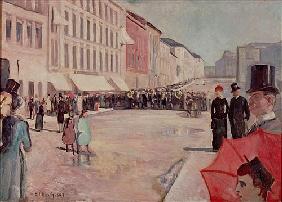 Military Band on Karl-Johann Street 1889