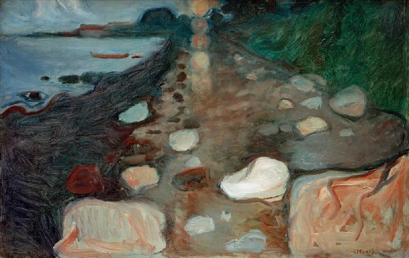 Mondschein am Strand von Edvard Munch