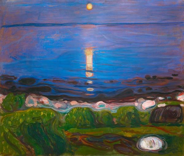 Sommernacht am Meeresstrand. von Edvard Munch