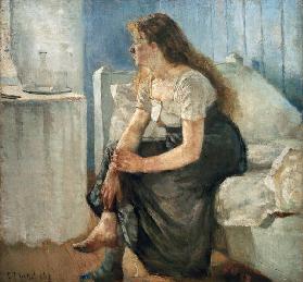 Morgen (Mädchen auf dem Bett sitzend) 1884