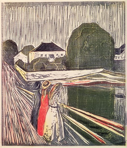 Young Girls on a Bridge von Edvard Munch