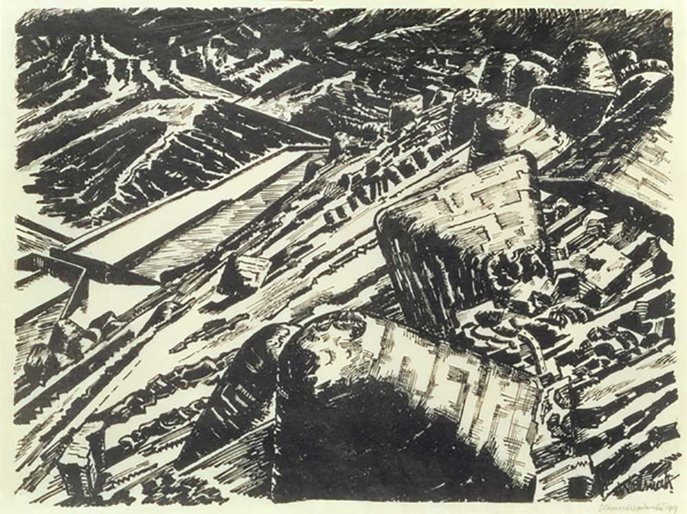 Pfannenschlacke, Old Hill, 1, 1919-20 von Edward Alexander Wadsworth
