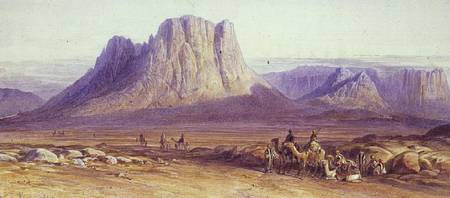 The Camel Train, Condessi, Mount Sinai von Edward Lear