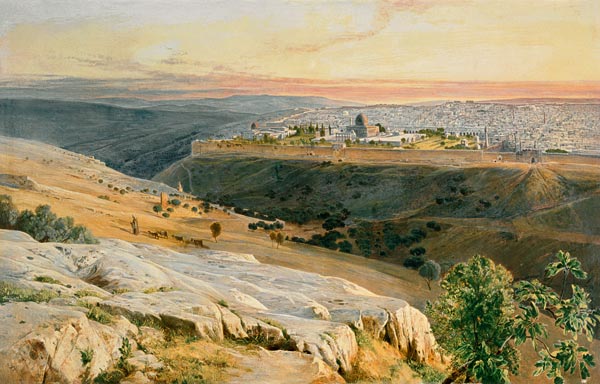 Jerusalem from the Mount of Olives von Edward Lear