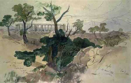 Temple at Bassae von Edward Lear