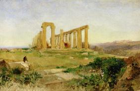 Temple of Agrigento (oil on canvas) 20th