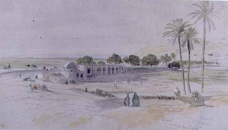 The Wadi, Es-Sioot, Egypt, 1854 (w/c, pen & von Edward Lear