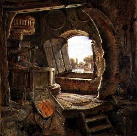 Rembrandt's Father's Mill von Edward William Cooke