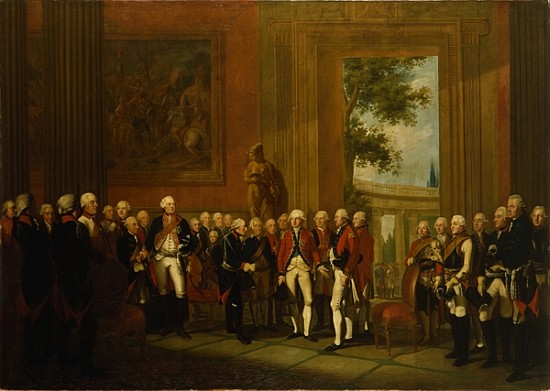 Reception for the Duke of York in Sanssouci, c.1785 von Edward Francis (Francesco Calza) Cunningham