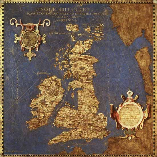 Map of the Sixteenth Century British Isles von Egnazio Bonsignori