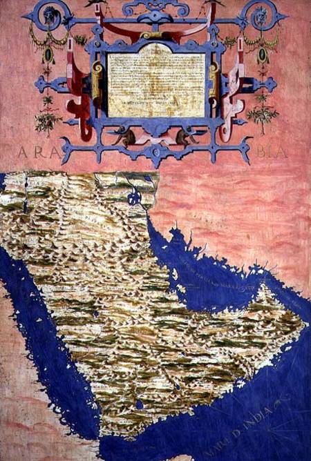 Map of Sixteenth Century Arabia von Egnazio Bonsignori