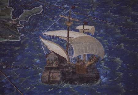 Galleon, detail from the 'Galleria delle Carte Geografiche' von Egnazio Danti