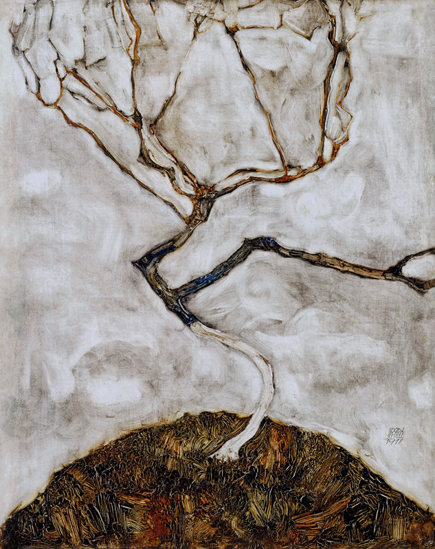 Kleiner Baum im Spätherbst von Egon Schiele