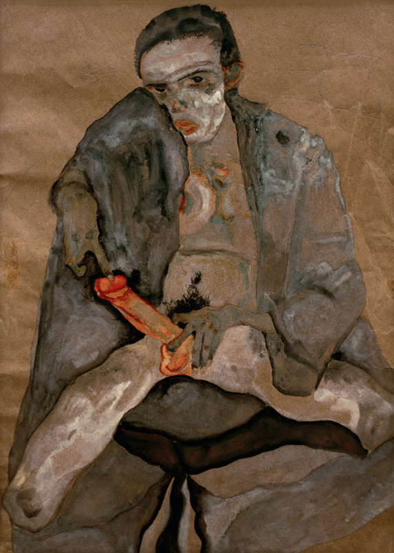 Self portrait masturbating von Egon Schiele