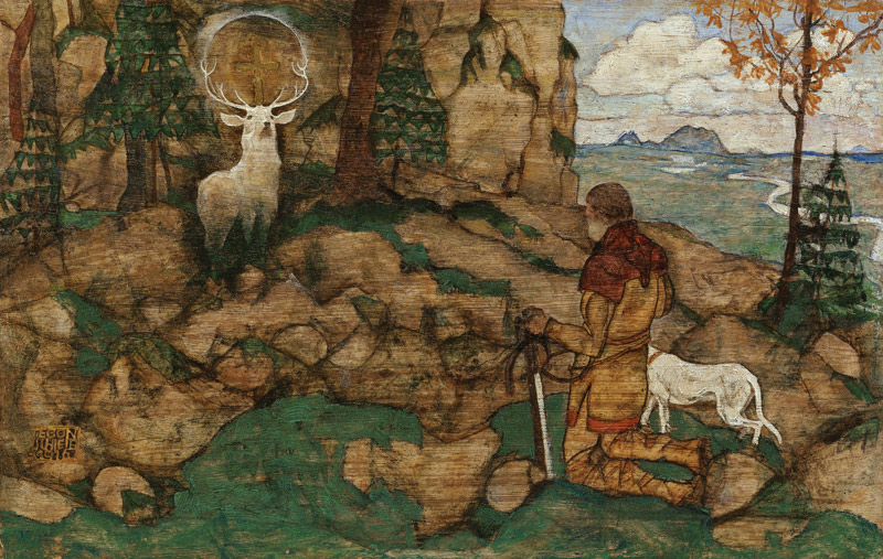 Die Vision des Heiligen Hubertus von Egon Schiele
