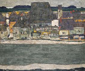 Häuser am Fluss (Die alte Stadt) 1914
