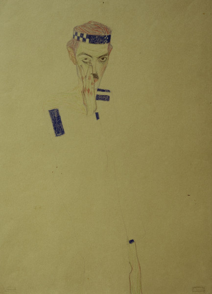 Selbstbildnis 1909 von Egon Schiele