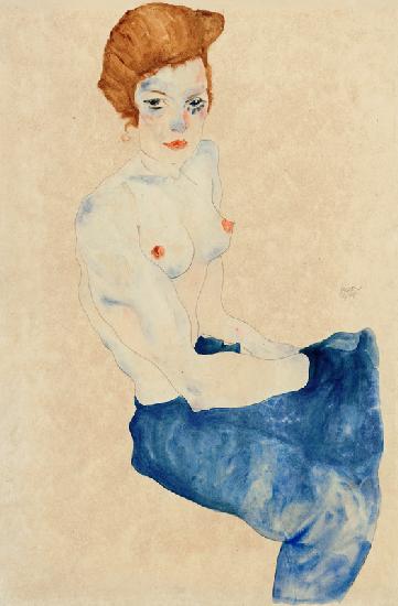 Seated blue nude 1911