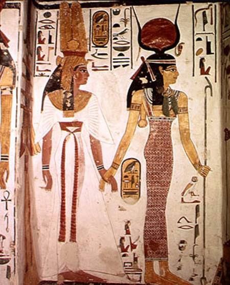 Isis and Nefertari, from the Tomb of Nefertari, New Kingdom von Egyptian