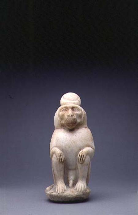 Marble figure of the Baboon of the God Toth von Egyptian