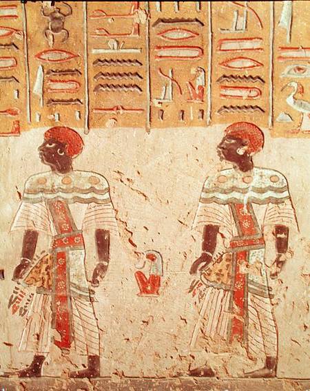 Nubian gods from the Tomb of Ramesses III (c.1184-1153 BC) New Kingdom von Egyptian