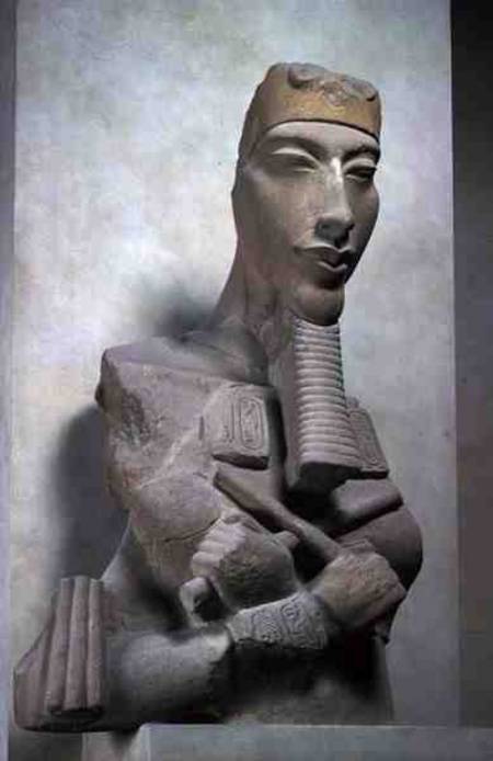 Osirid pillar of Akhenaten (1365-1349 BC) from the sun temple of Amenophis IV at Karnak, New Kingdom von Egyptian