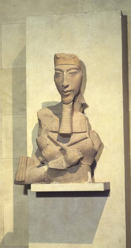 Osiride pillar of Amenophis IV (Akhenaten) from Karnak, New Kingdom von Egyptian