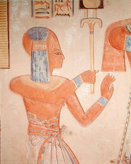 Portrait of the dead prince, from the Tomb of Amen-Her-Khepshef, Ramesside Period von Egyptian