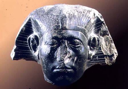 Portrait head of Sesostris III (1878-43 BC) from a sphinx von Egyptian