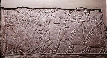 Relief depicting a funeral cortege, from Saqqara von Egyptian