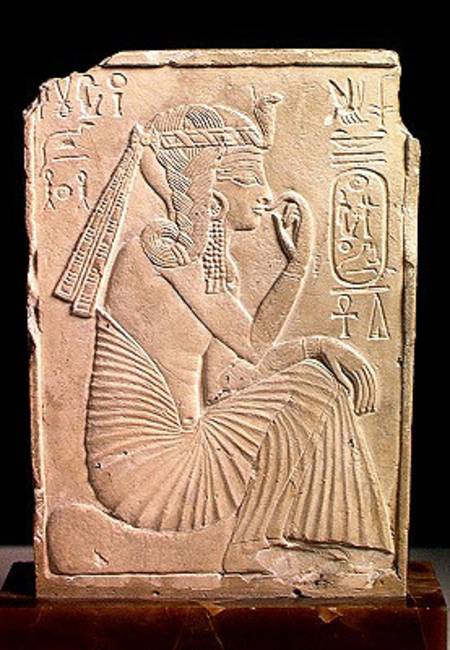 Relief depicting Ramesses II (1279-1213 BC) as a child, New Kingdom von Egyptian
