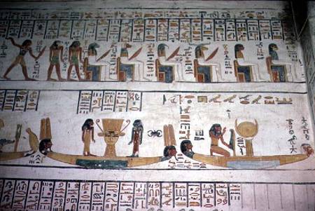 Scene from the Book of the Gates, from the Tomb of Ramesses VI von Egyptian