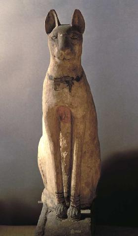Coffin of a cat protected by the goddess Bastet